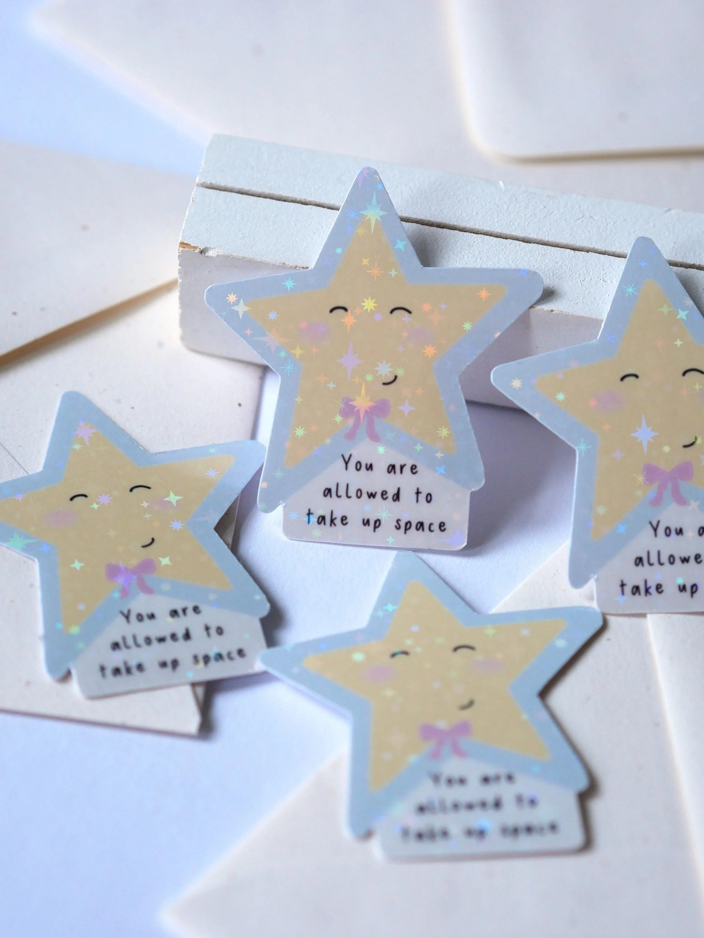 Glitzersticker Take Up Space