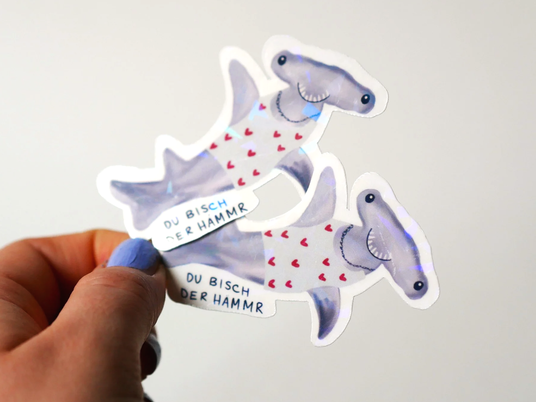 Glitzersticker Hammerhai