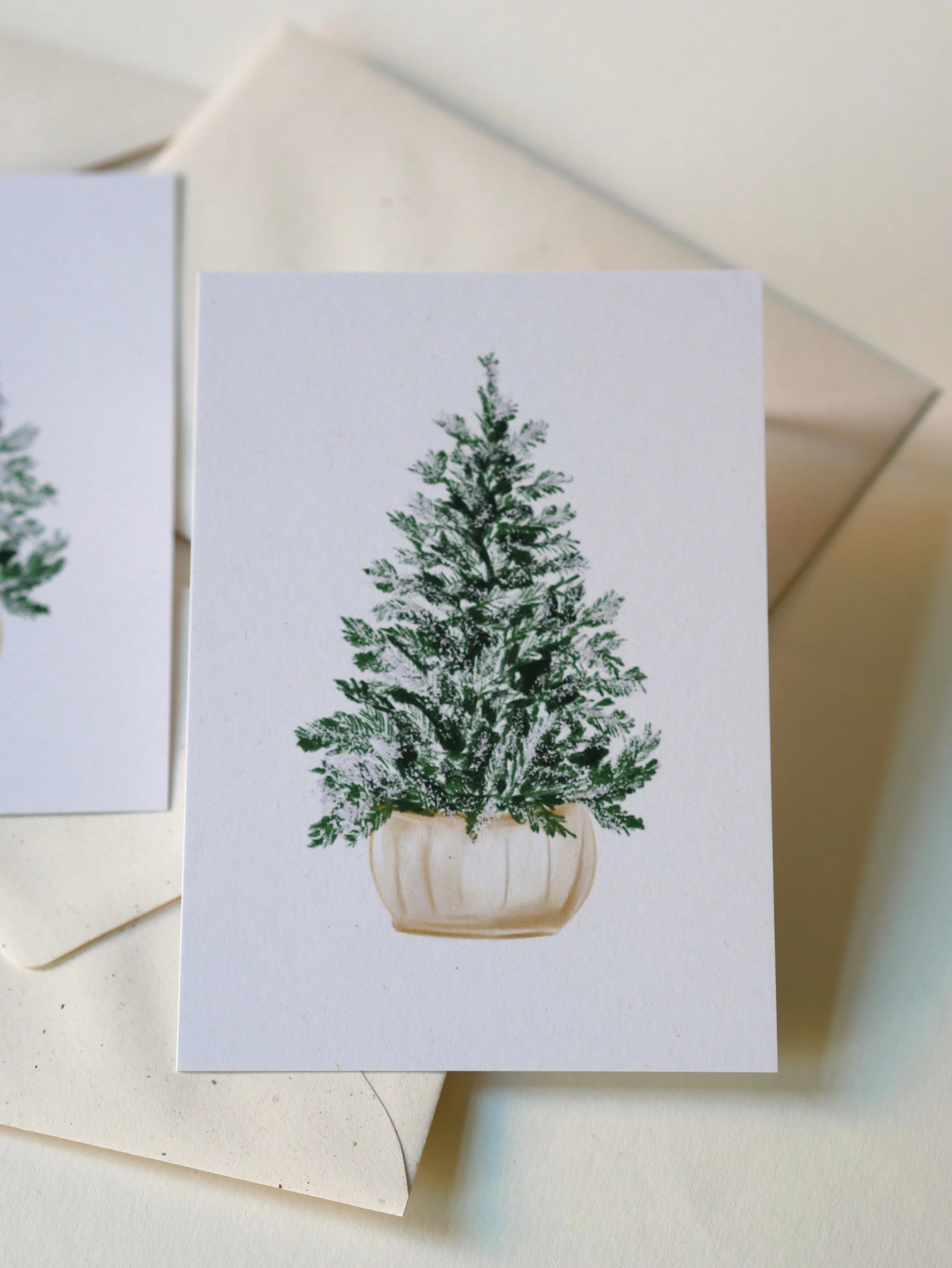 Postkarte Tanne