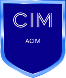 CIM logo with blue shield and the words 'CIM' and 'ACIM' displayed.