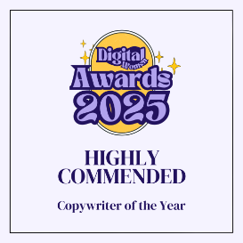 Digital Awards 2025 Highly Commended Copywriter of the Year certificate