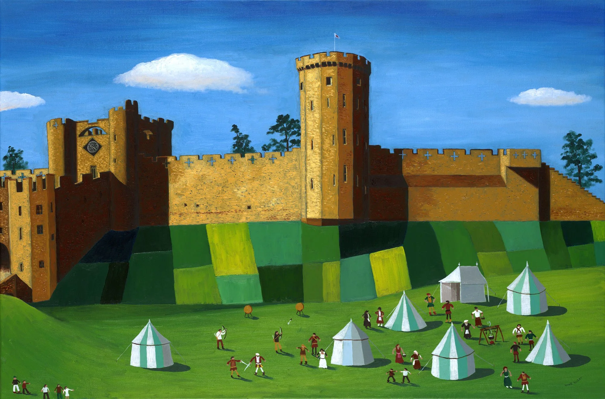 Warwick Castle With Medieval Tents