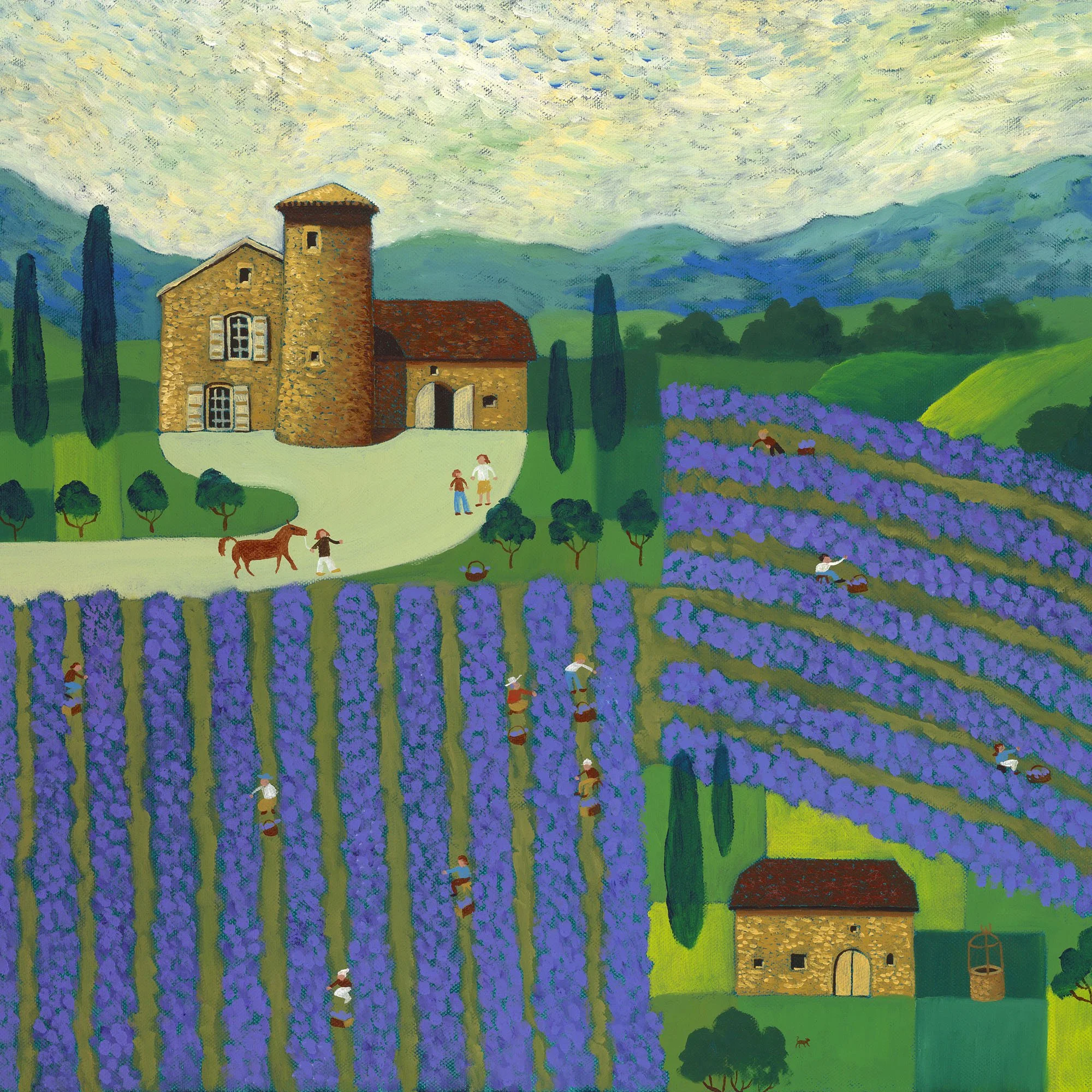 Mark Kaiser Art_Pickers_in_the_lavender_field_SQ.jpg