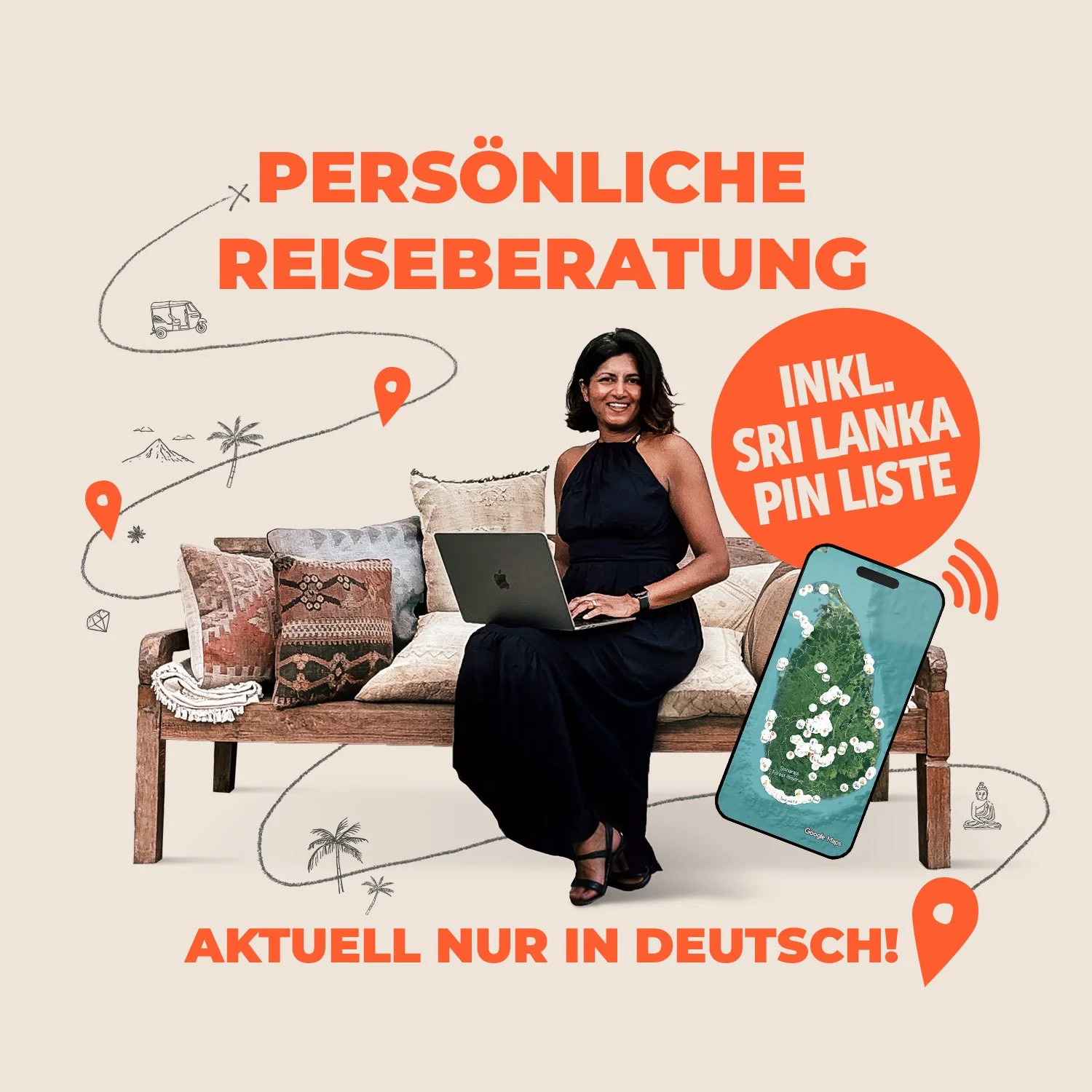 Package:  Personal Travel Advice (currently only in German) + Sri Lanka Pin List 🌴