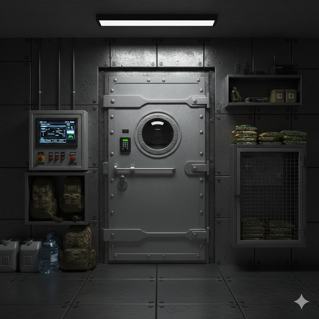 Porte de Safety Room normées pour résister aux outils de la vie quotidienne et aux arme de petits calibre jusqu'au .44 Magnum