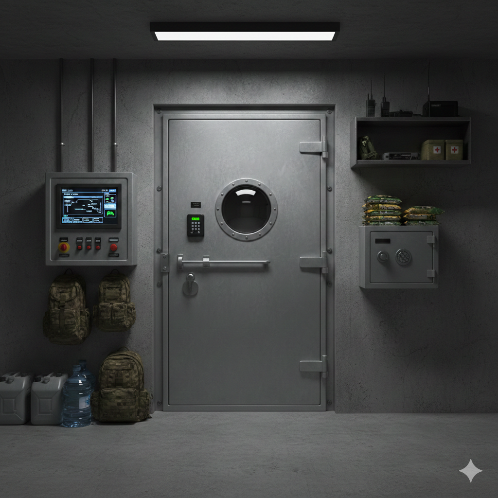 Porte de safety room résistant aux outils de la vie quotidienne (pied de biche, marteau, gros tournevis)