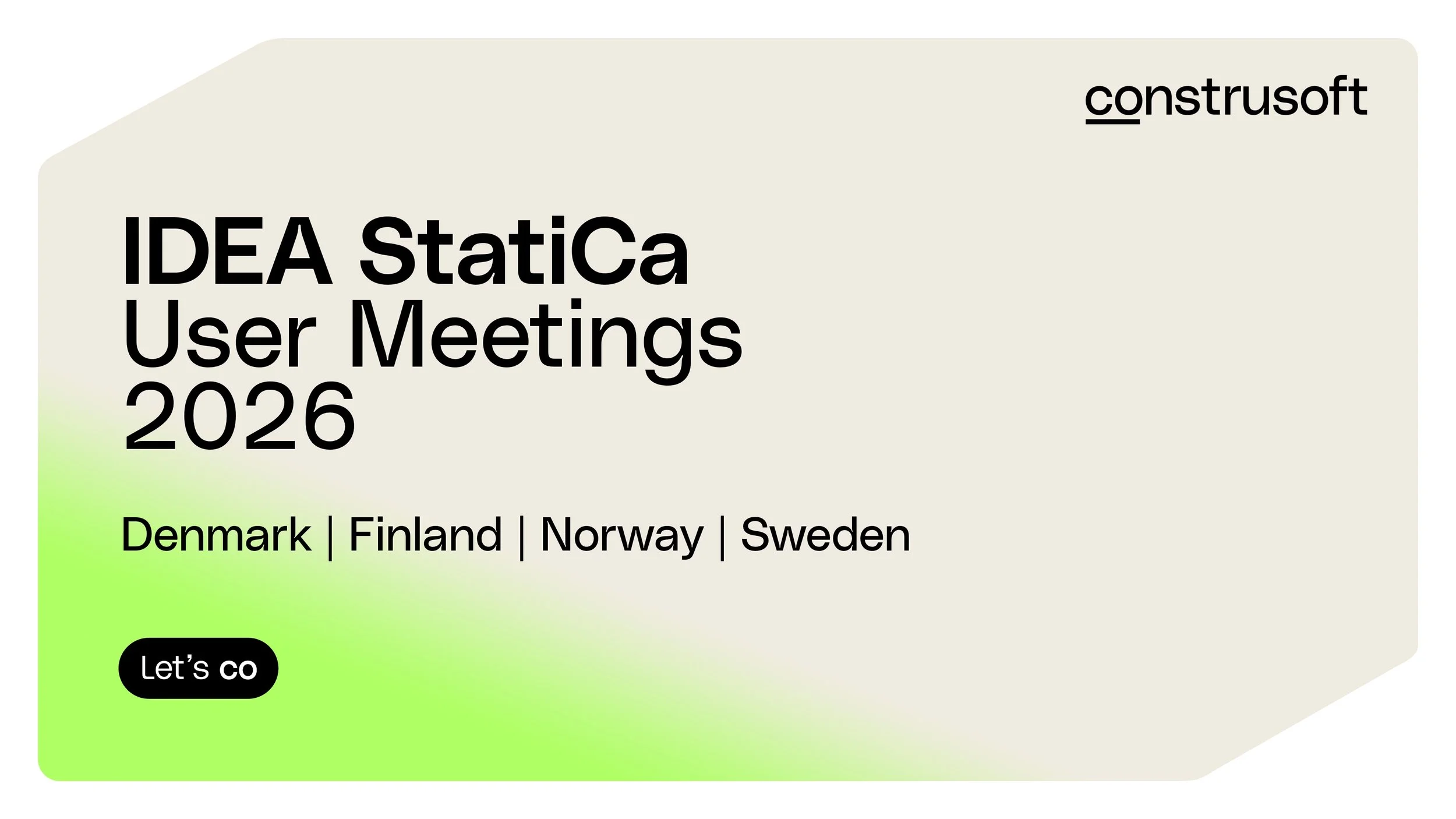 IDEA StatiCa User Meeting 2026 (Denmark, Horsens)