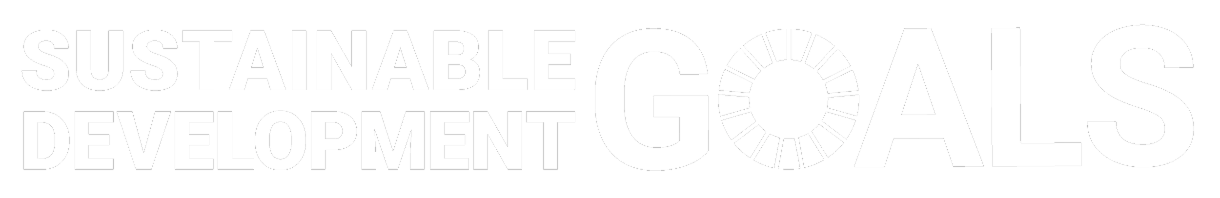 "Sustainable Development Goals" text with a circular symbol inside the letter "O" in "GOALS."