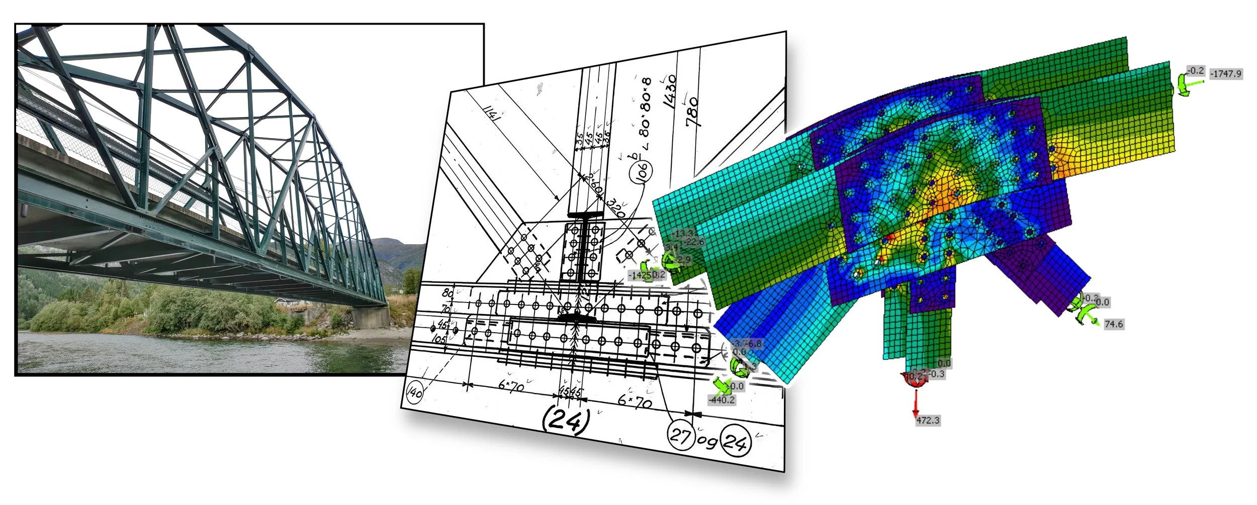 Historical Norwegian truss bridge retrofit, an IDEA StatiCa case study with Aas-Jakobsen