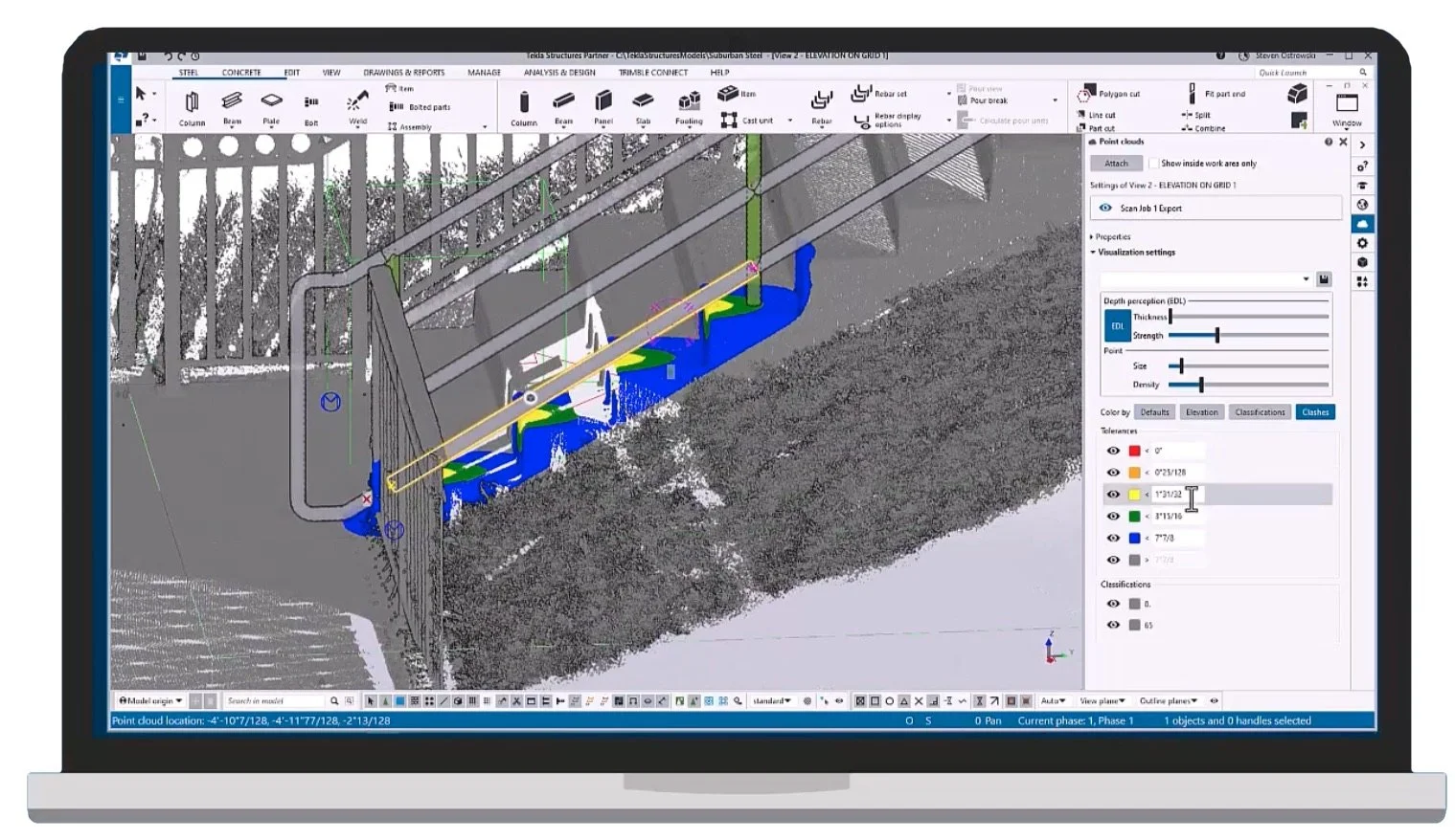 Efficient workflow with Trimble FieldLink, a Trimble scanner and Tekla: Scan to Fabrication in 20 minutes
