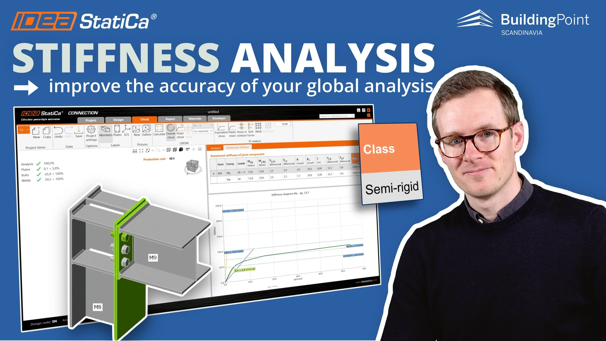 IDEA StatiCa Quick Tip: How to perform Stiffness Analysis to improve global model accuracy
