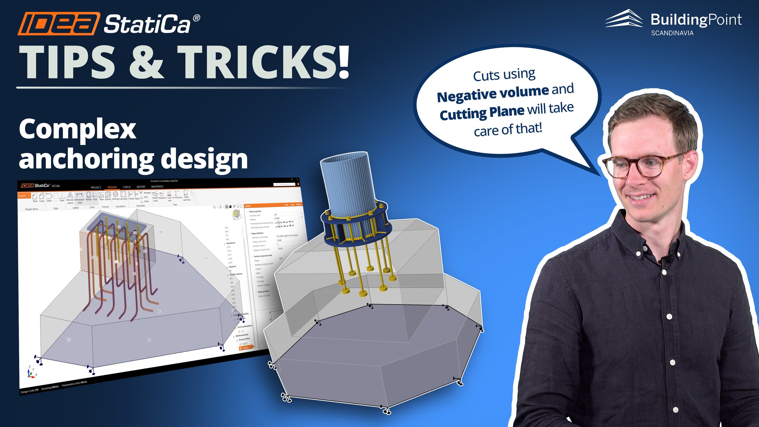 New modeling operations in IDEA StatiCa DETAIL lets you analyze more complex anchoring designs