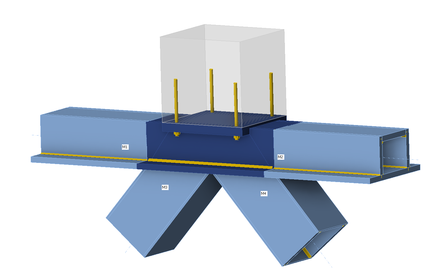 Connection between truss and concrete column