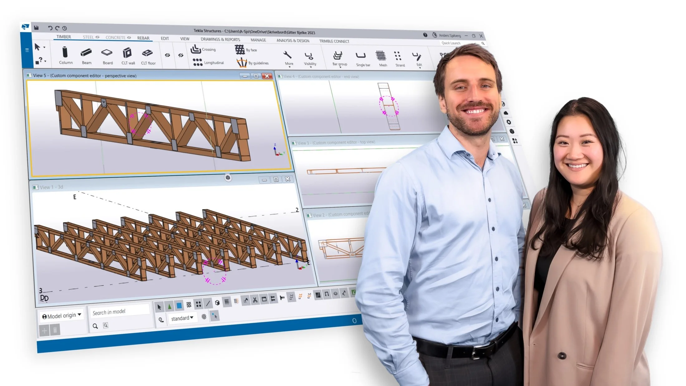 Summer interns takes on timber in Tekla!