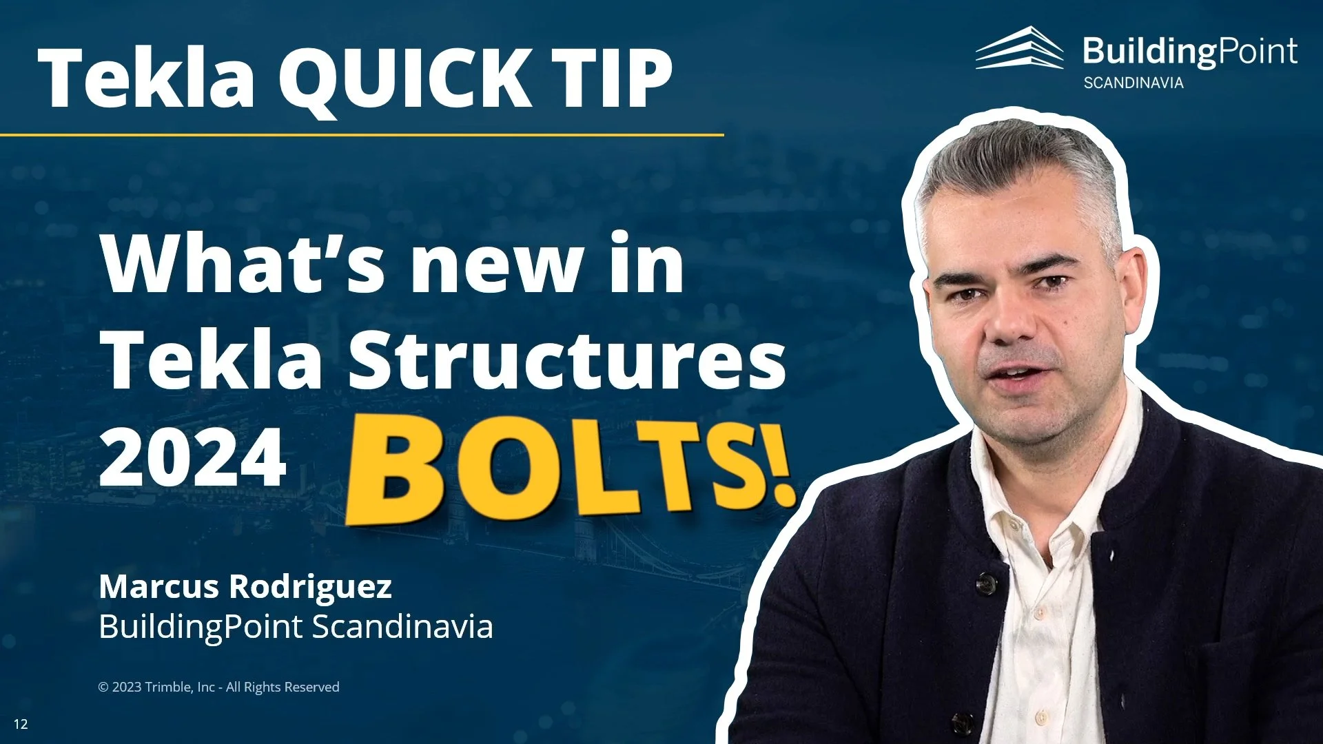 Tekla Quick Tip: Renewed interactive bolt creation with preview in Tekla 2024!