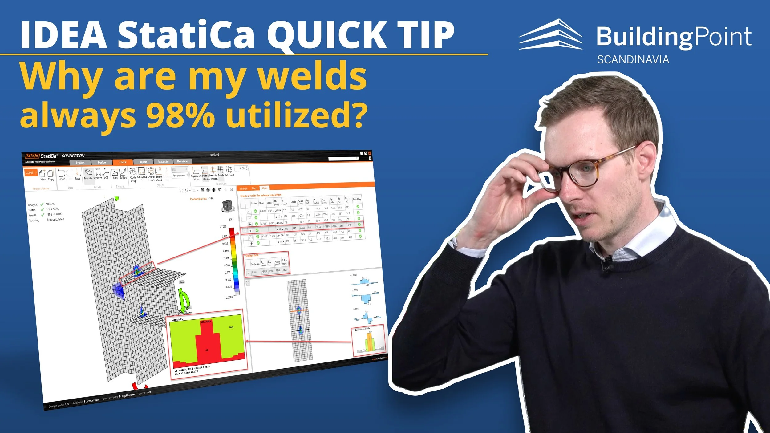 IDEA StatiCa Quick Tip: Understanding Weld Utilization in IDEA StatiCa