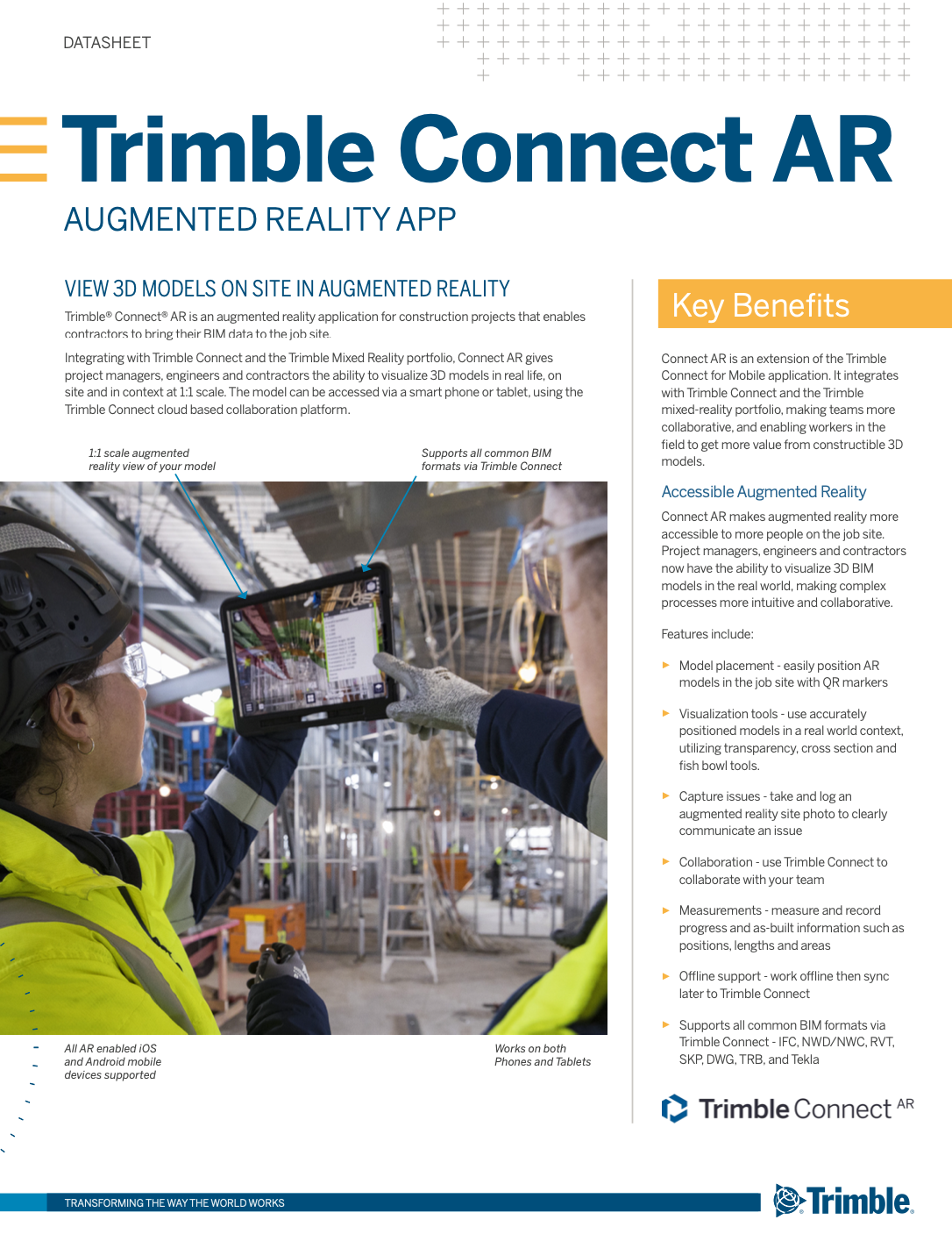 Trimble Connect AR Datasheet frontpage