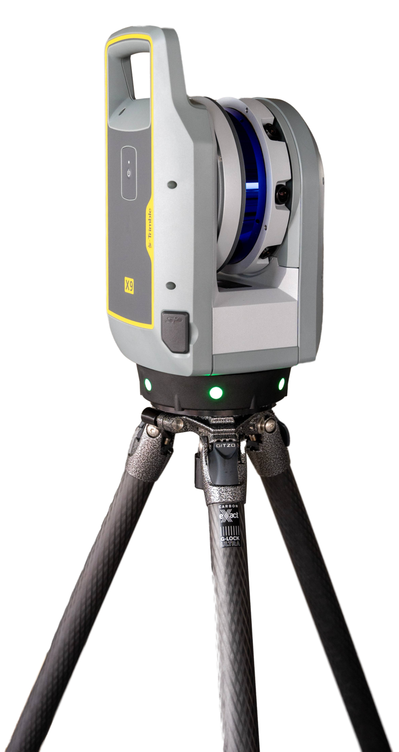 Trimble X9 3D laser scanner on a tripod