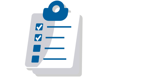 Illustration of a clipboard with a checklist showing two checked boxes and one unchecked box.