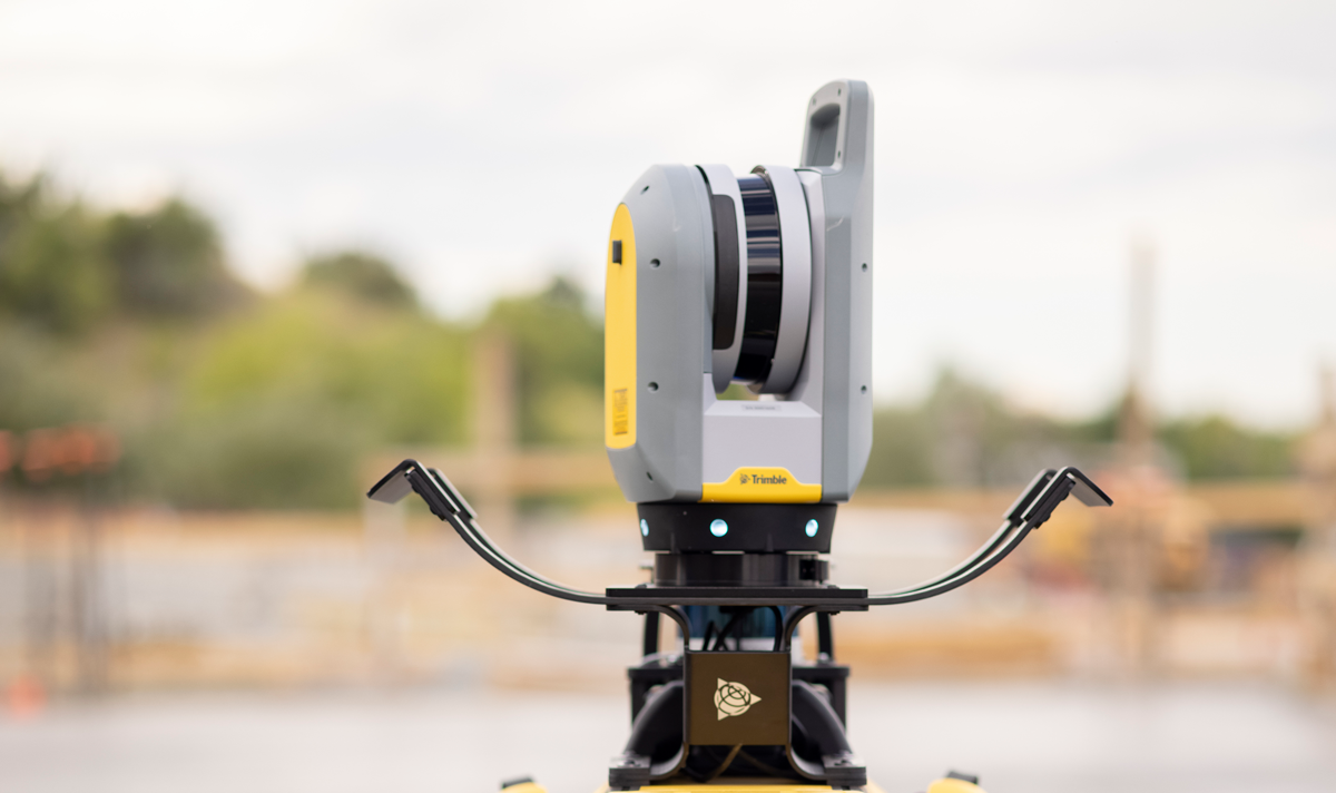 Trimble X7 laser scanner mounted on Spot