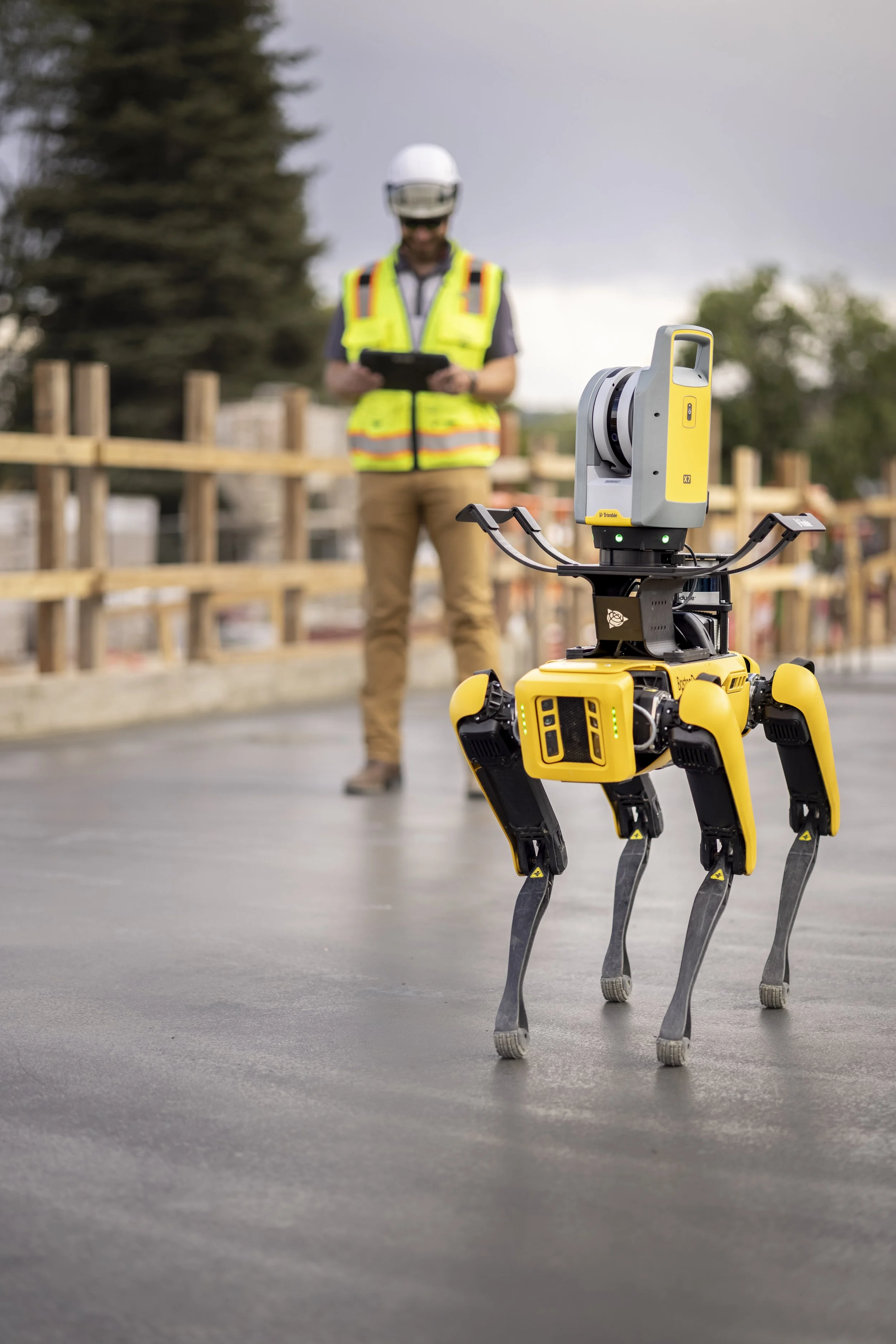 Trimble Spot with X7 Scanner and human operator