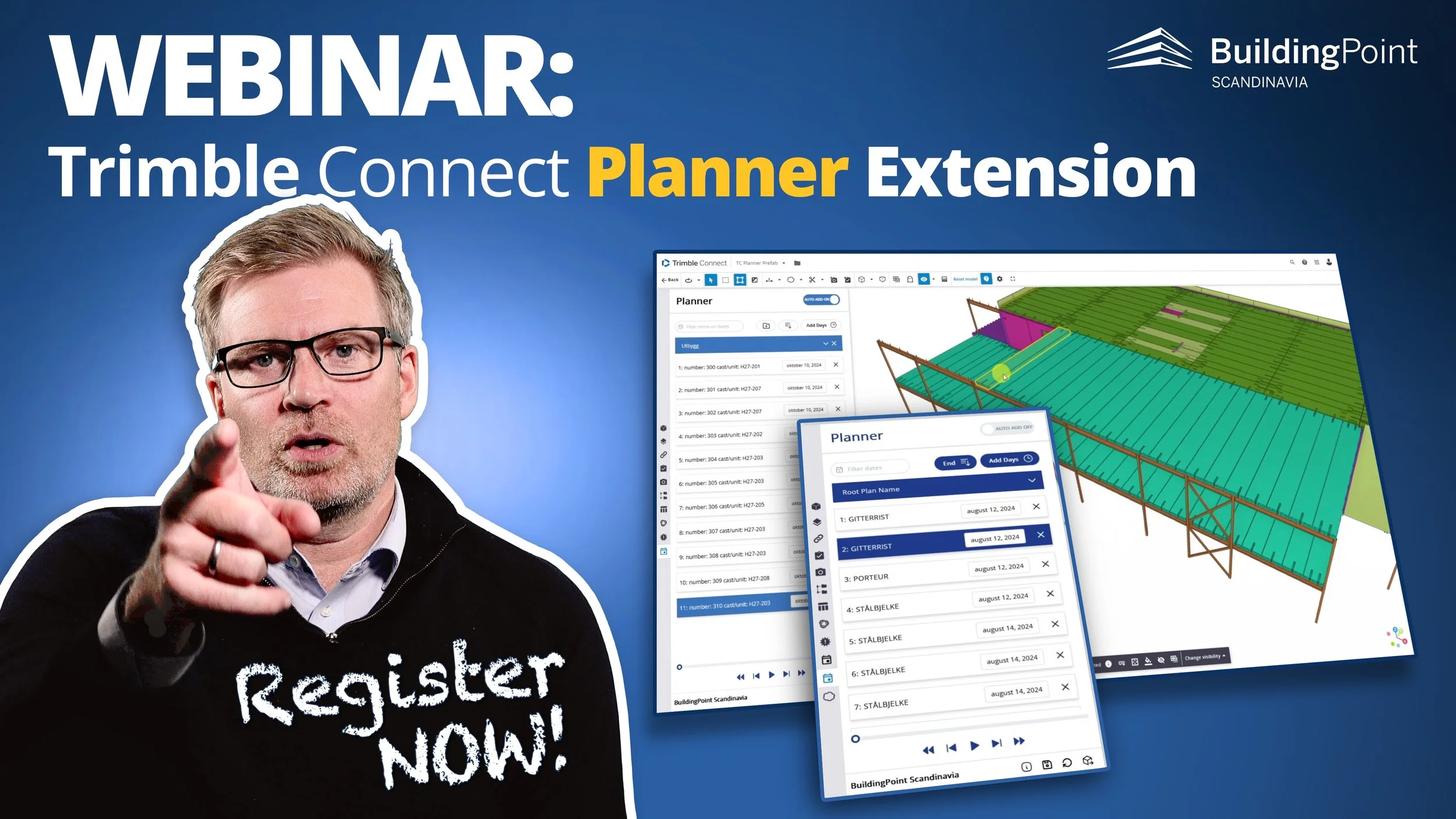 WEBINAR - 3D visual construction planning with the Trimble Connect Planner extension!