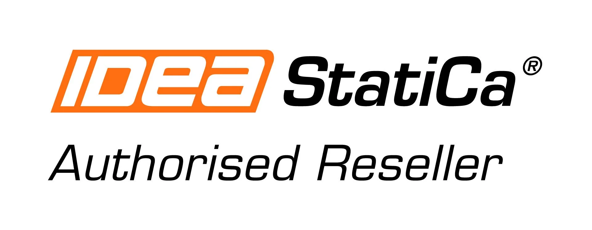 IDEA StaticCa authorized reseller logo with black and orange text on a white background.