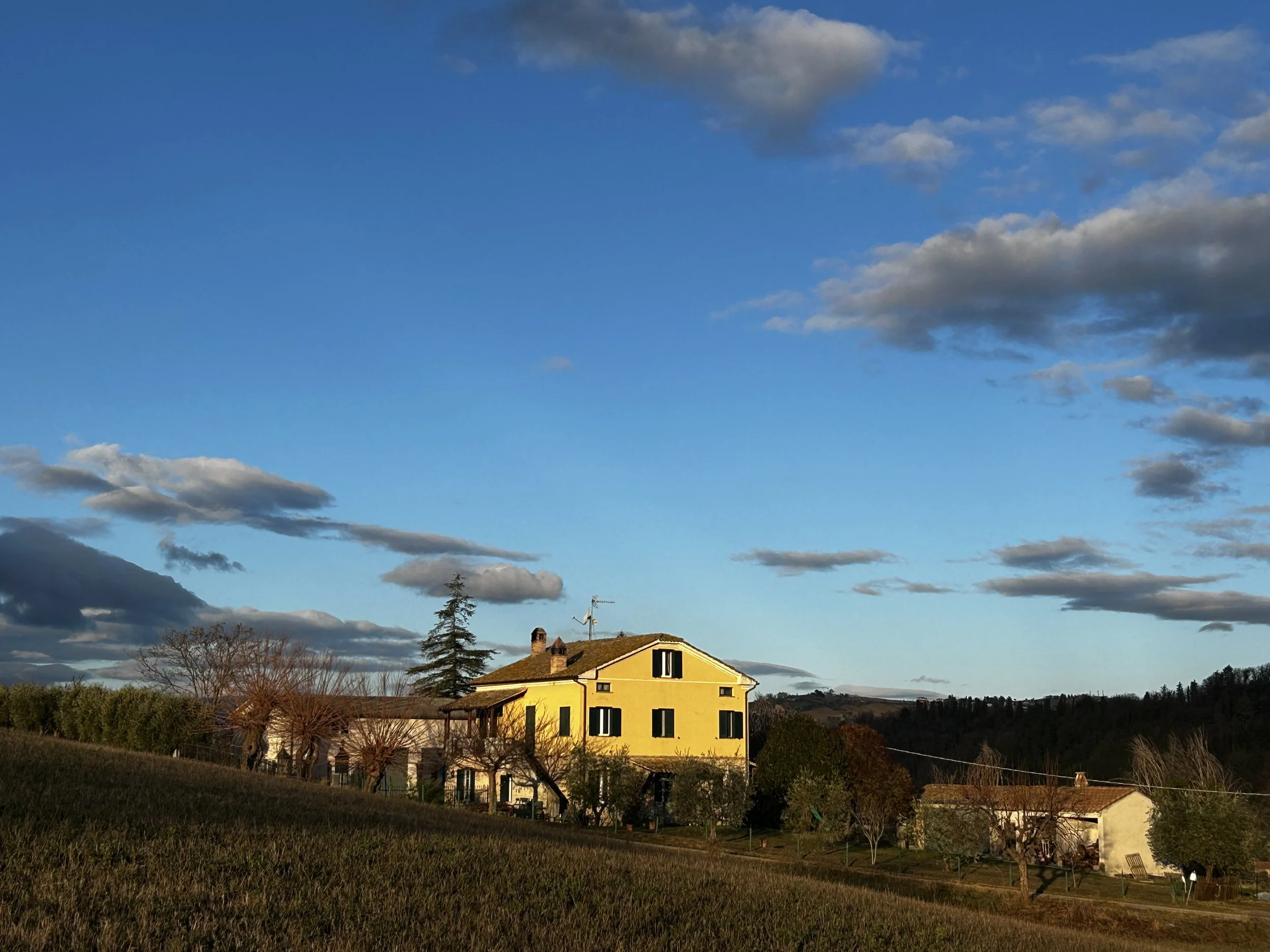 Country side home office where I write your amazing wedding ceremonies in Italy