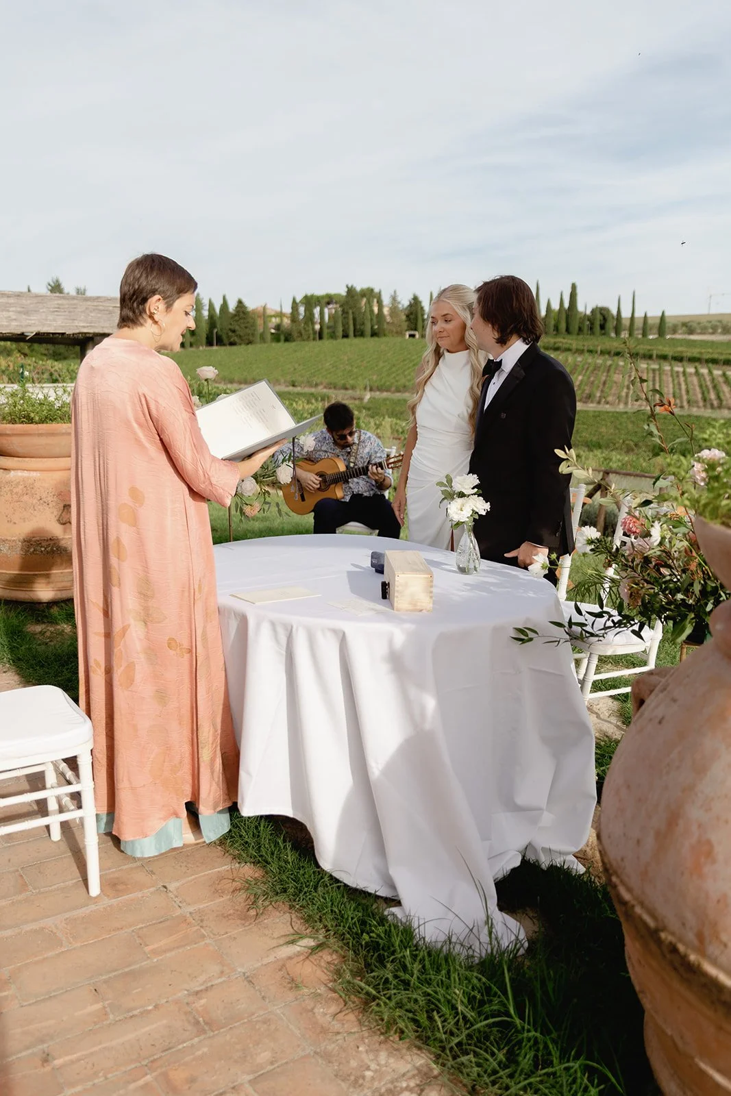 American and Australian  the best Amalfi Coast wedding celebrant,  ceremony with breathtaking views and seamless flow. Paola Orazi professional destination wedding celebrant
