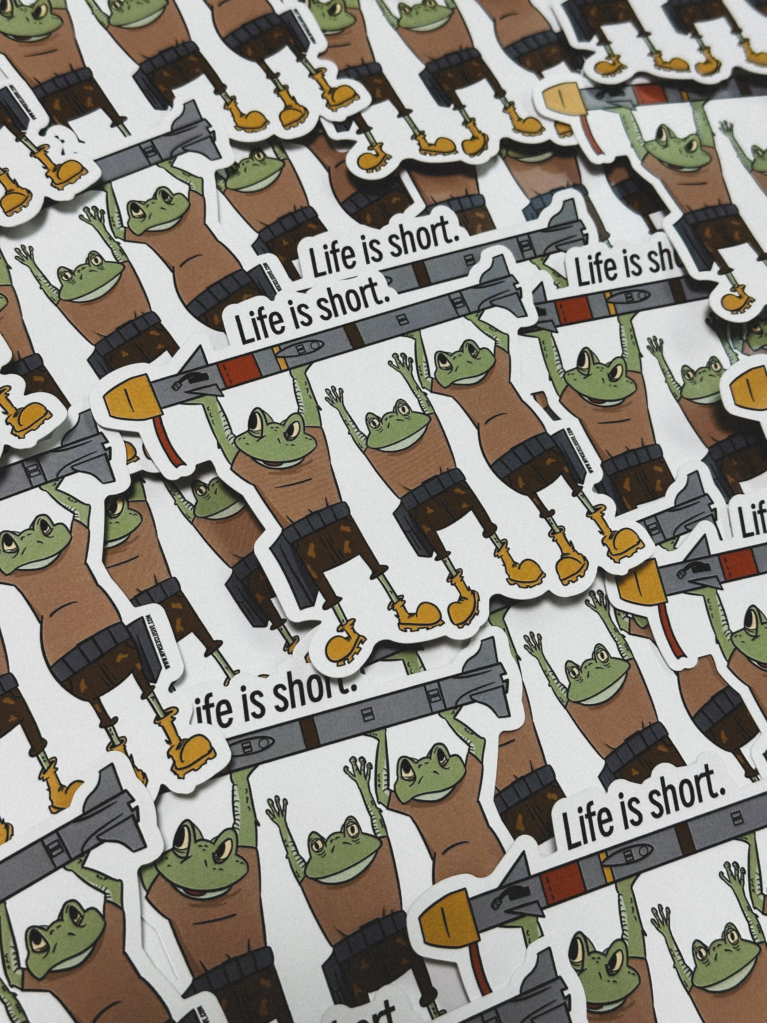 Life Is Short Stickers