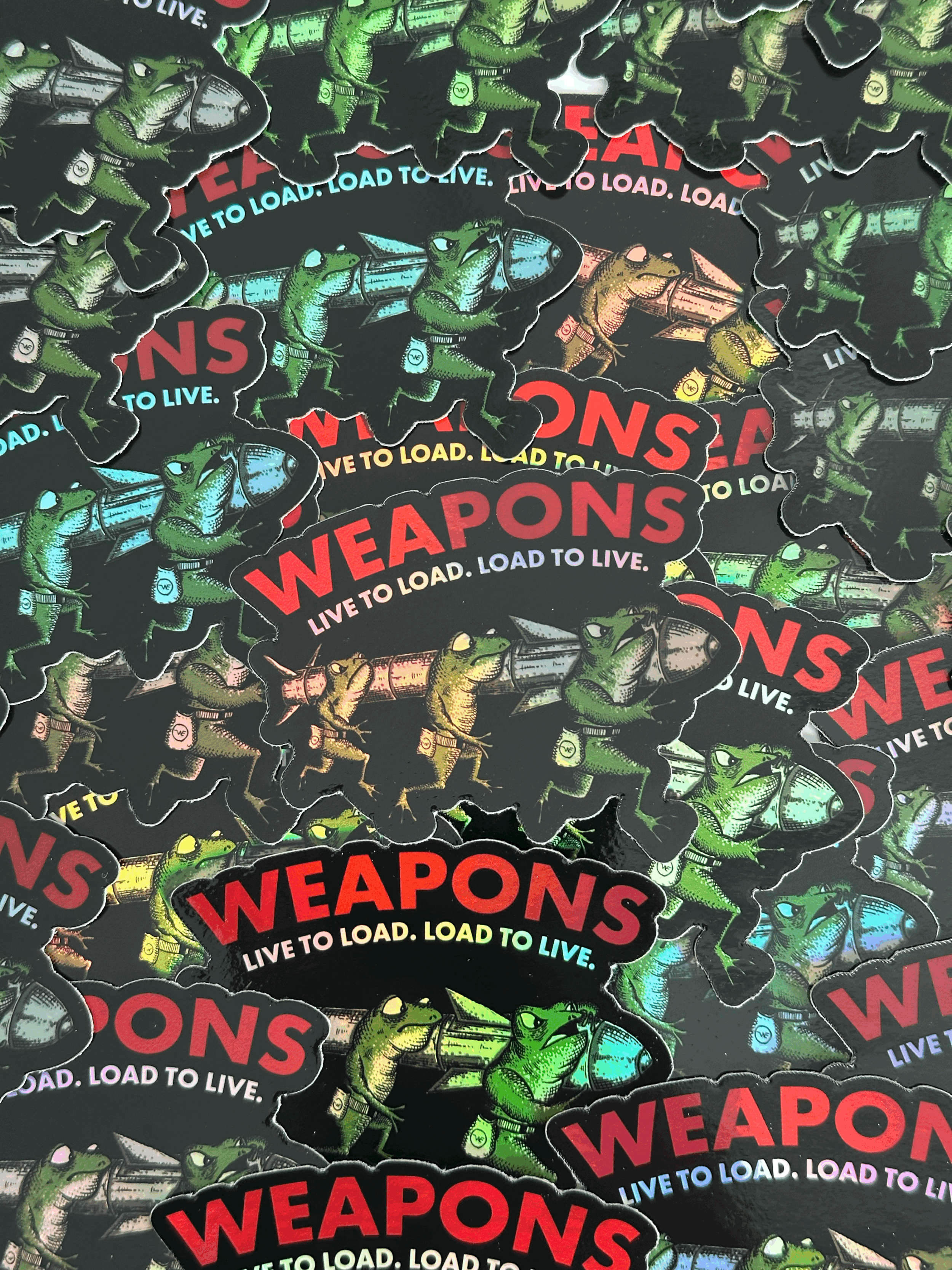 Holographic Live To Load Toad Stickers