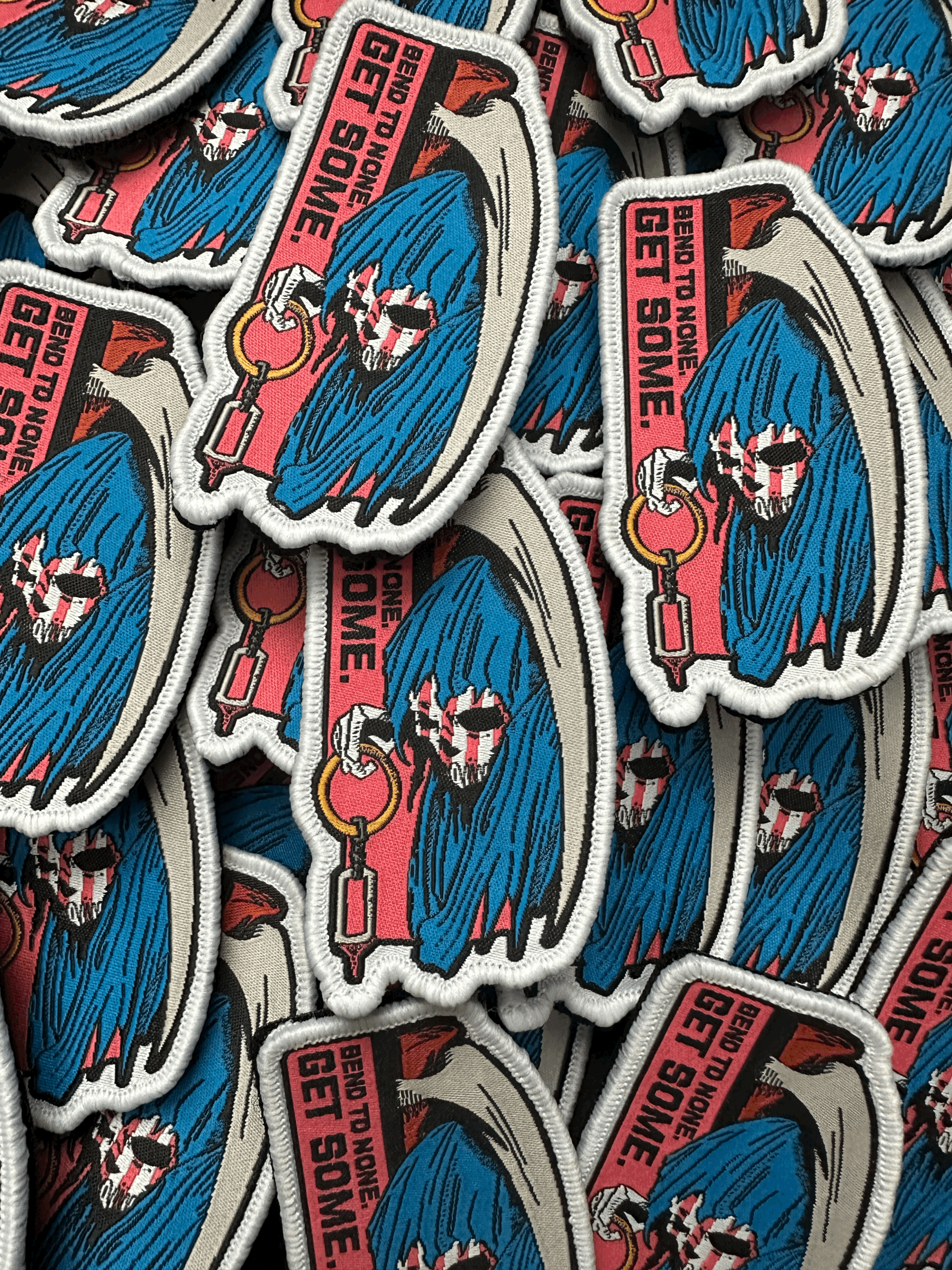 "Bend to None, Get Some" Embroidered Patch