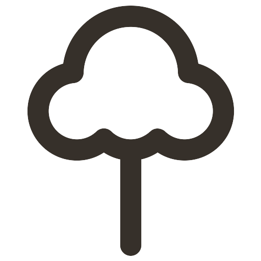 A simple black and white outline of a cotton candy on a stick.