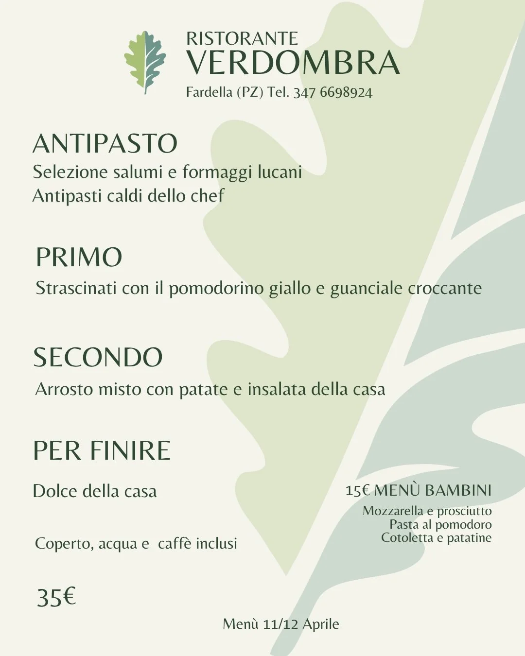 Non fartelo raccontare! Dopo il sold out di Pasqua e Pasquetta, vi aspettiamo con la nostra cucina semplice e piena di sapore. 

📞 Chiama e prenota: 3476698924
Parco Barbattavio, Fardella (PZ)

#fardella #verdombra #basilicata #parcodelpollino #rifu