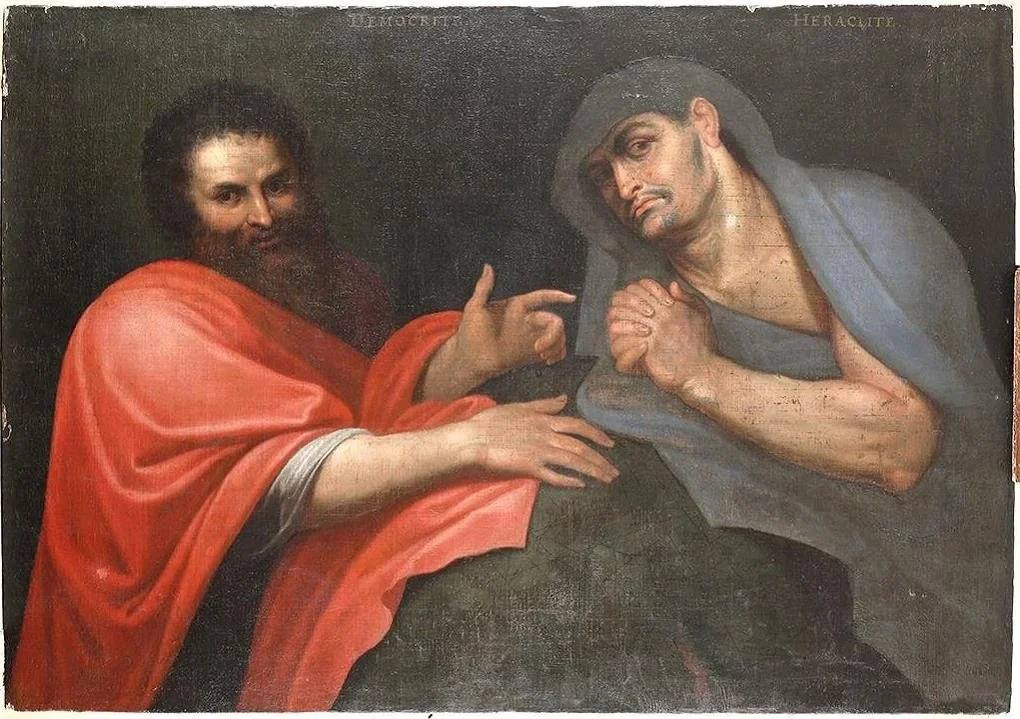 Democritus and Heraclitus on Canvas