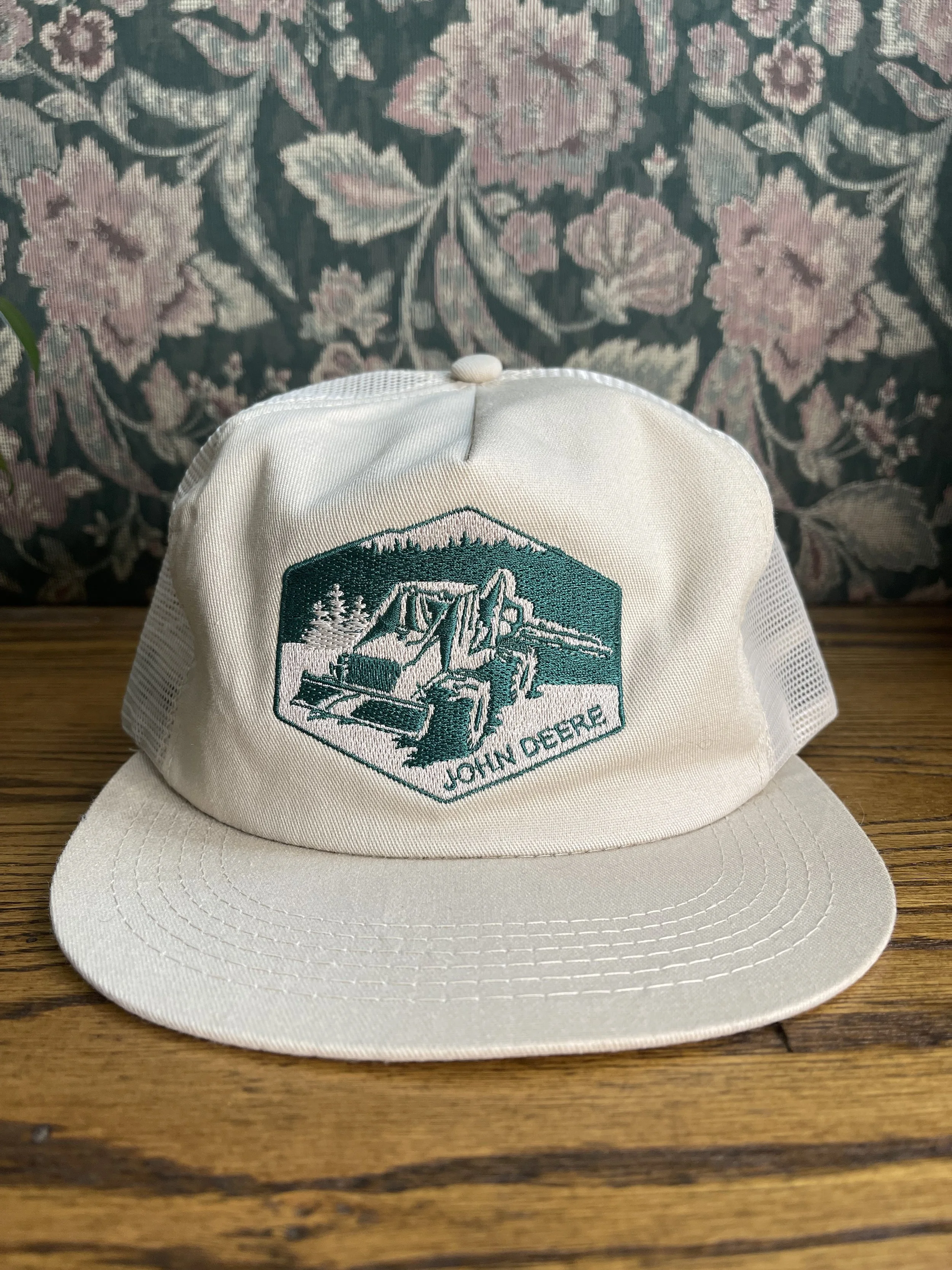 Vintage Trucker Cap - John Deere Tracker Scene (1980s)