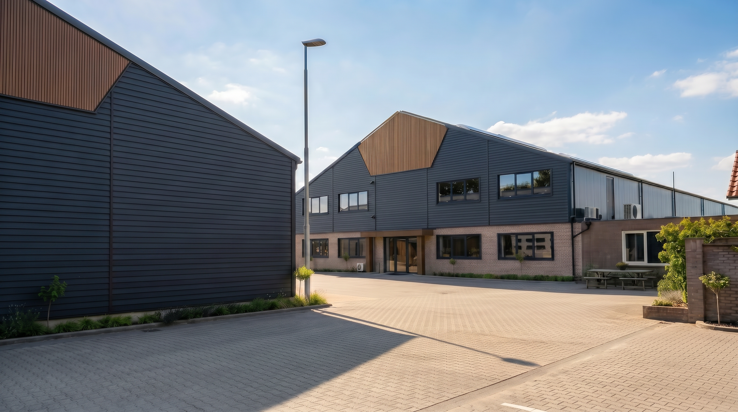 Vernieuwd bedrijfspand met werkplaats, kantoor en kantine. opgeleverd in 2025