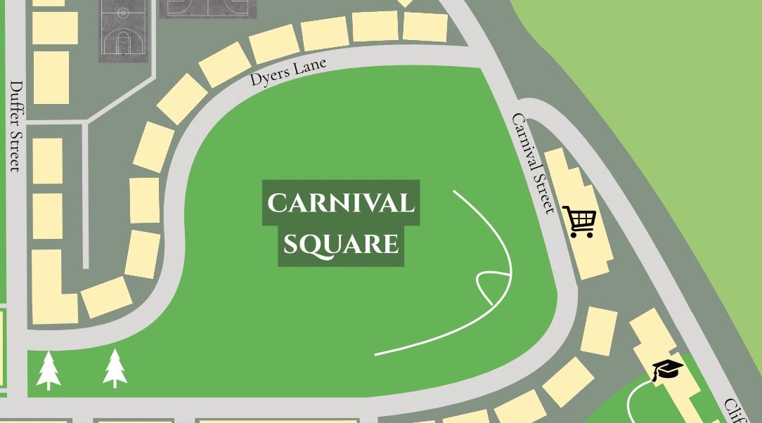 Screenshot of the map of Carnival Square in Millpond