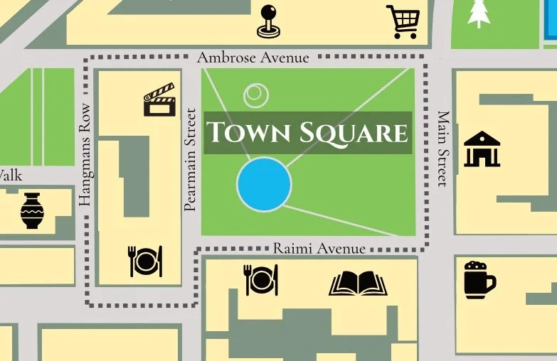 Screenshot of map of Town Square in Millpond