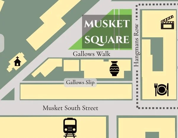 Screenshot of map of Musket Square in Millpond