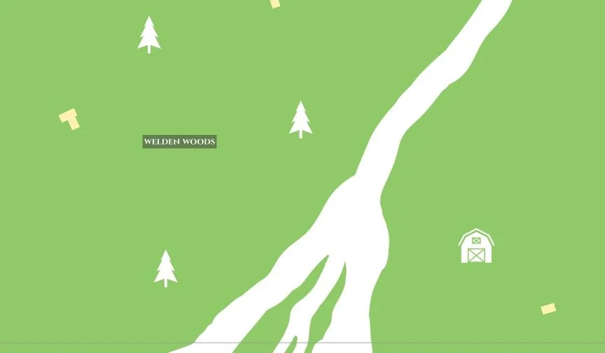 screenshot of welden woods on the map of millpond