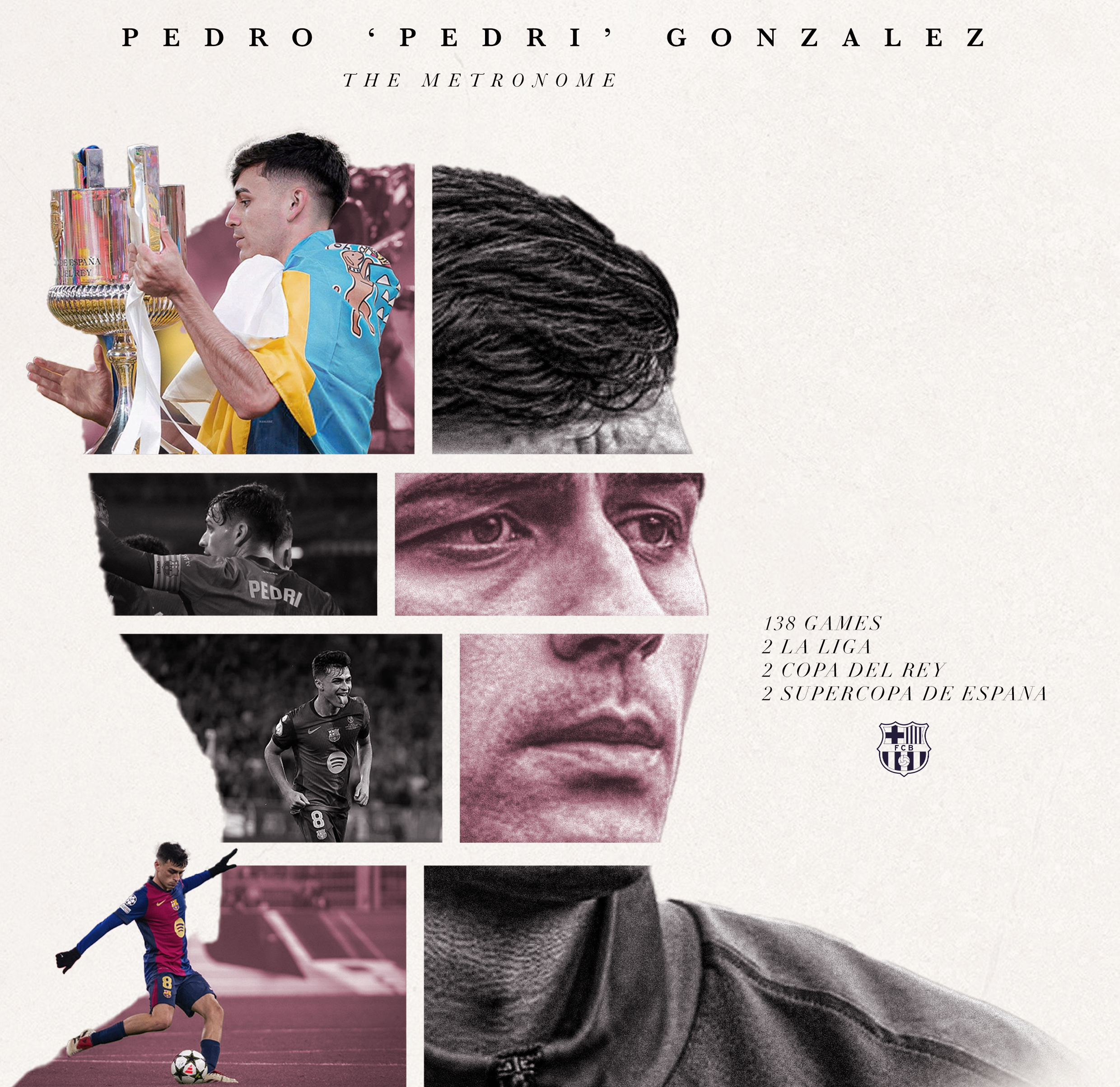 A graphic made of Pedro 'Pedri' Gonzalez