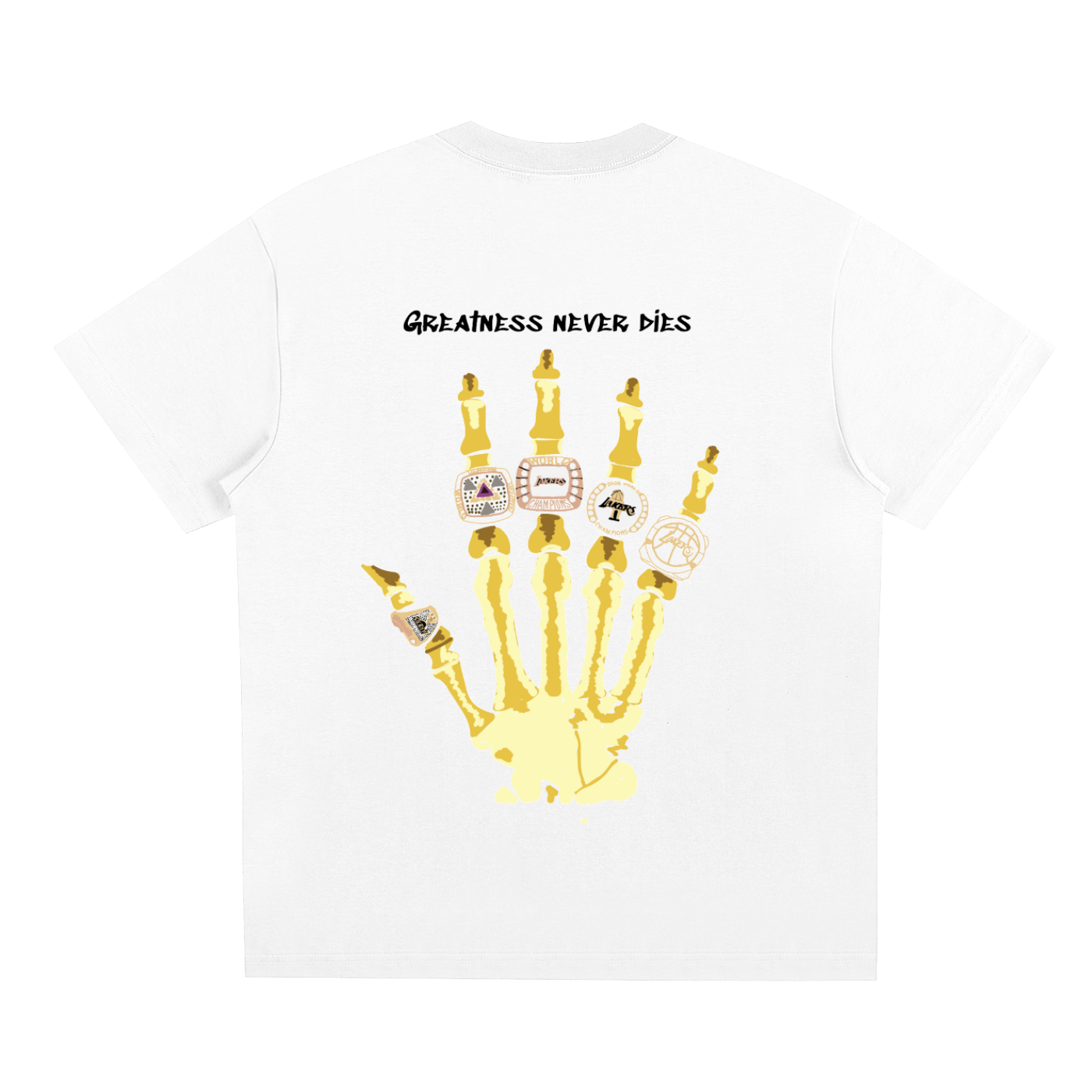 Kobe Skeleton Hand Tee (Black Logo)