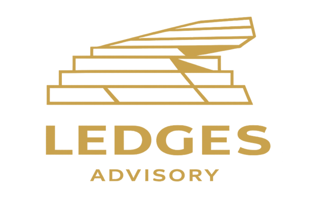 Logo for Ledges Advisory demonstrating stability and strength for new company and executive growth.