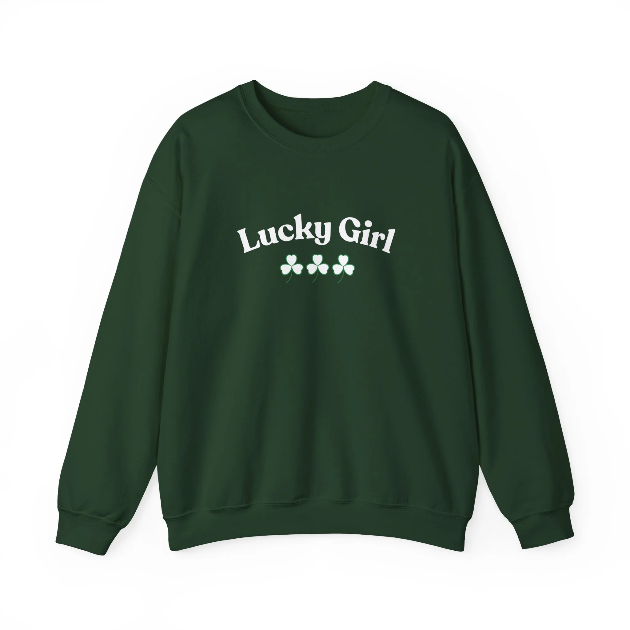 Lucky Girl Sweatshirt — Cute Shamrock St. Patrick’s Day Crewneck
