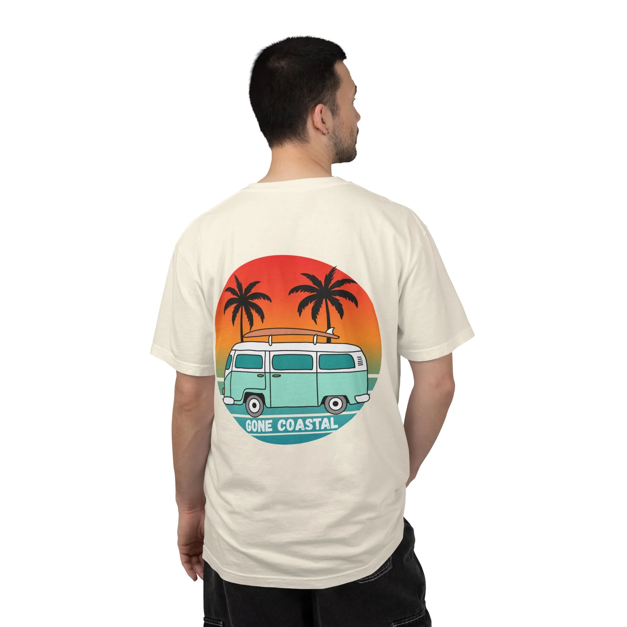 Coastal Van T-Shirt — "Gone Coastal" Retro Surf Van Tee