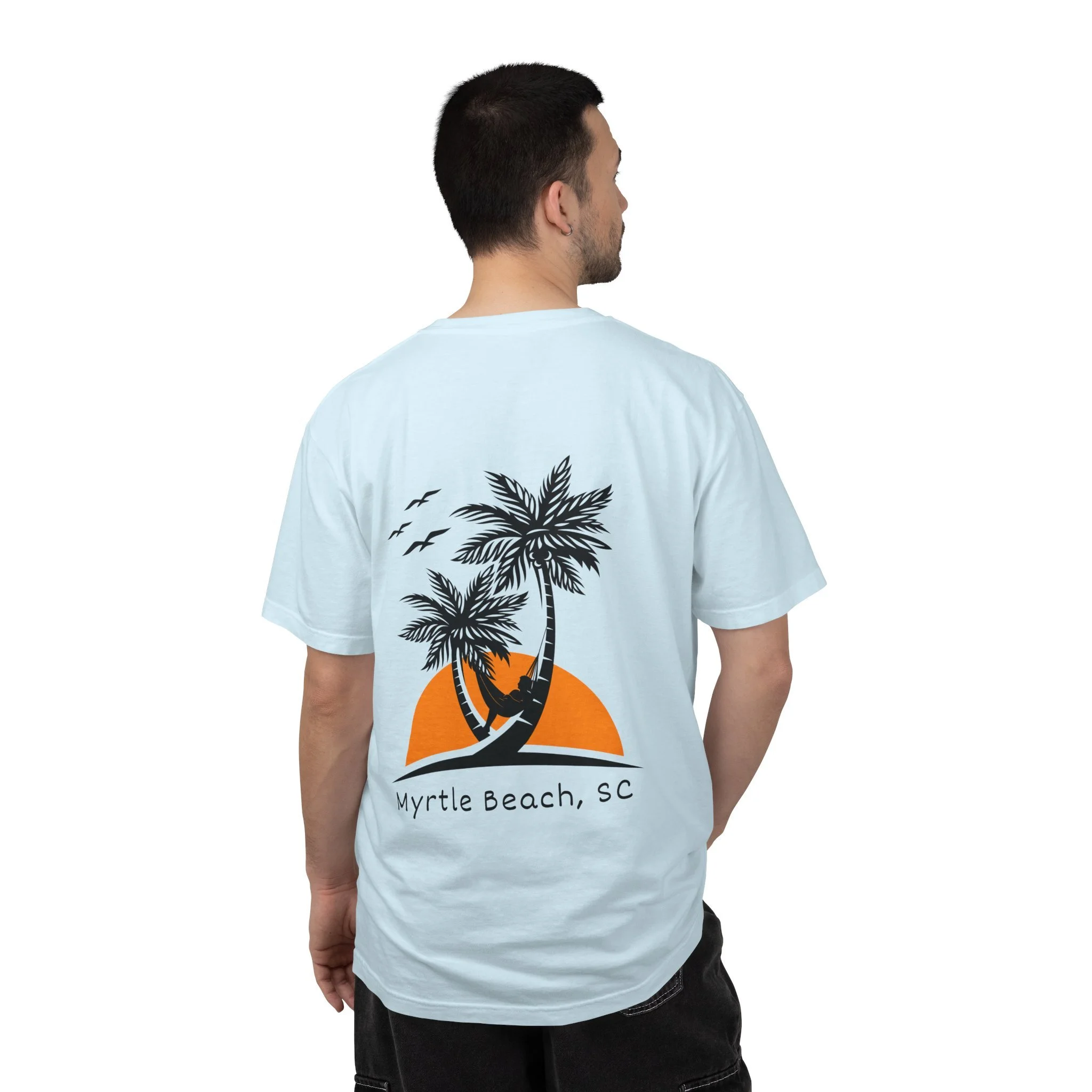 Myrtle Beach Sunset T-Shirt — Palm Trees & Hammock Beach Tee