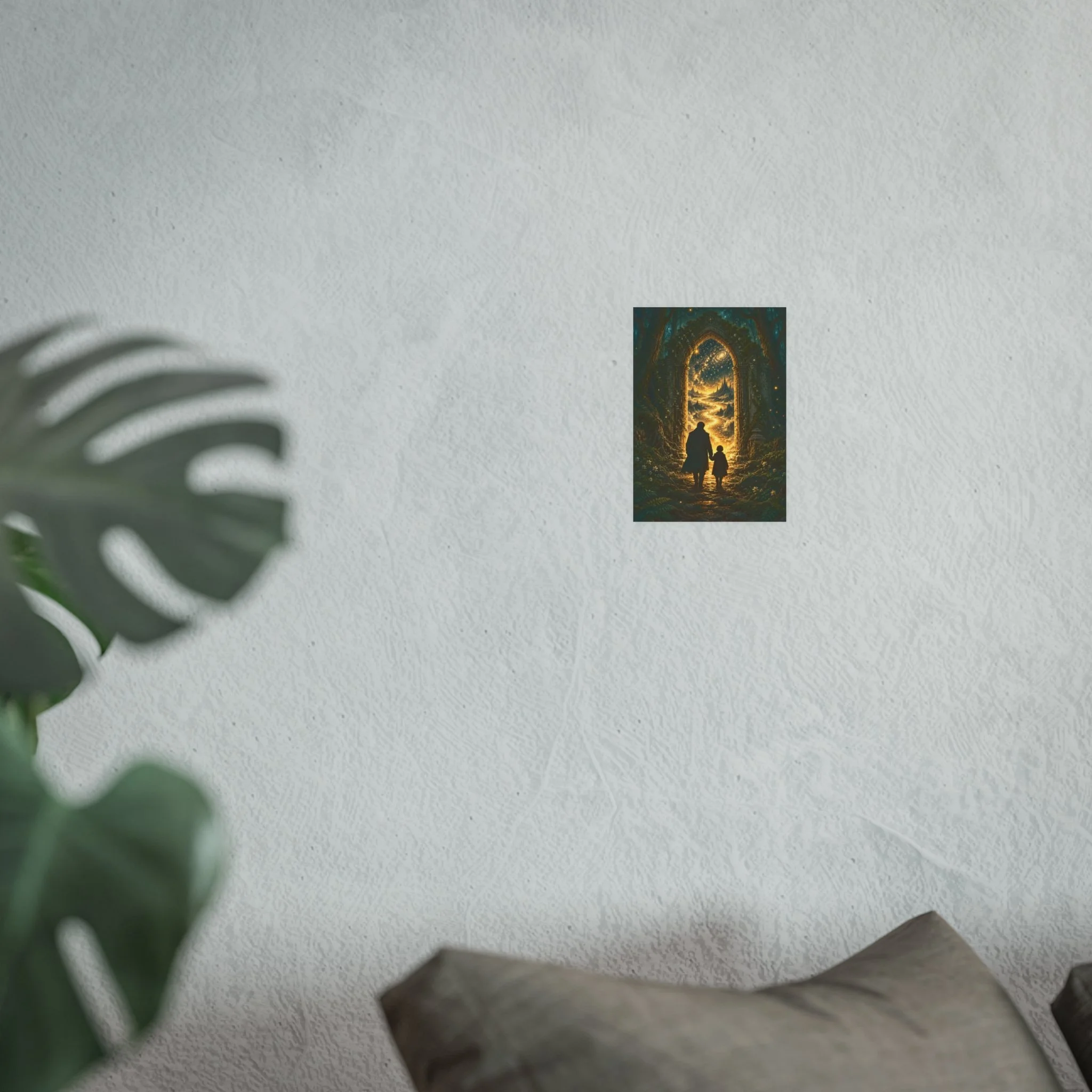 Pandora’s Child Star River 5 × 7 art print with the original forest, portal and star-river artwork; product view 2.