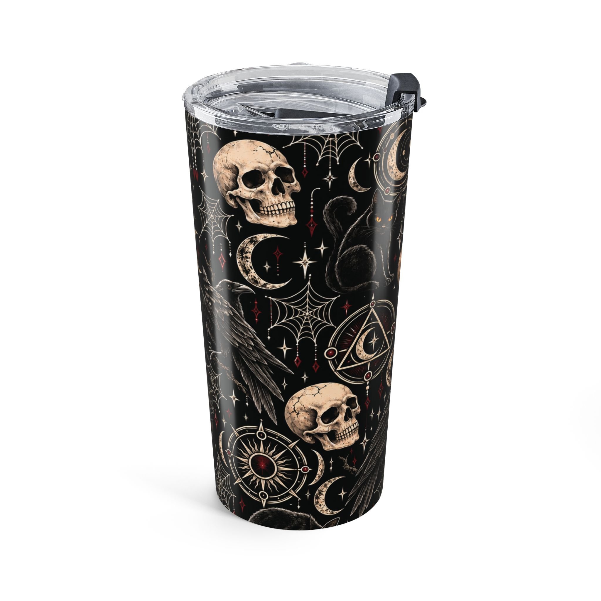 Left side of the Gothic Magic 20oz tumbler, showing the wrap artwork.