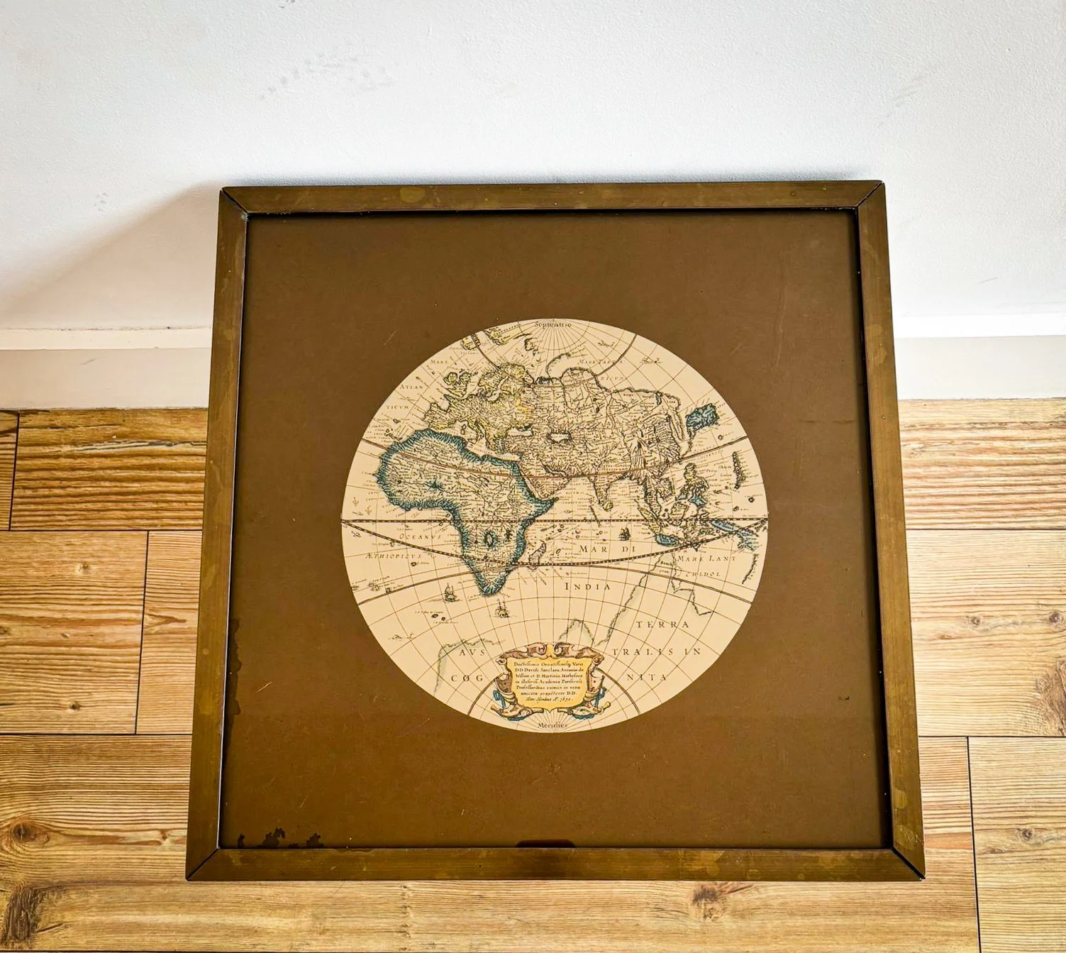 Vintage Map Top Coffee Table